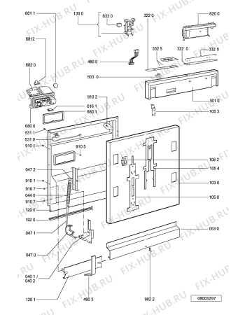 Схема №2 ADG 9572 с изображением Обшивка для посудомоечной машины Whirlpool 481245372248