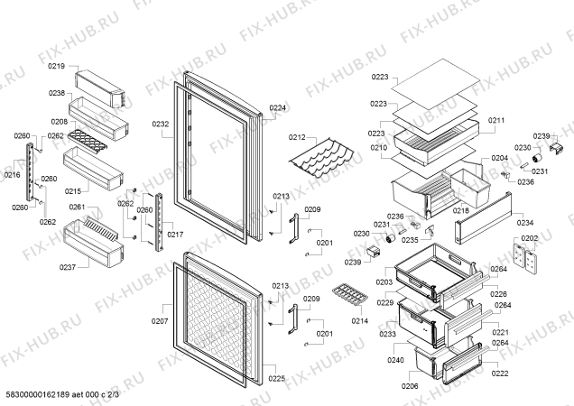 Схема №3 3KSP6865 с изображением Модуль управления, незапрограммированный для холодильника Bosch 00657746