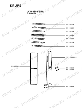 Схема №2 JC400880/BPA с изображением Разный для дозатора напитков Krups FS-9100033407