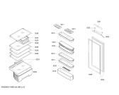 Схема №3 K1634X6 с изображением Дверь для холодильника Bosch 00243911