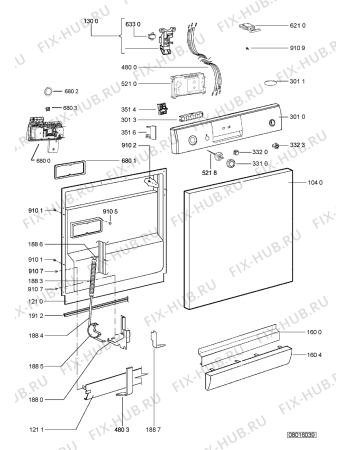 Схема №2 ADP 4549 WH с изображением Микромодуль для посудомоечной машины Whirlpool 480140102535