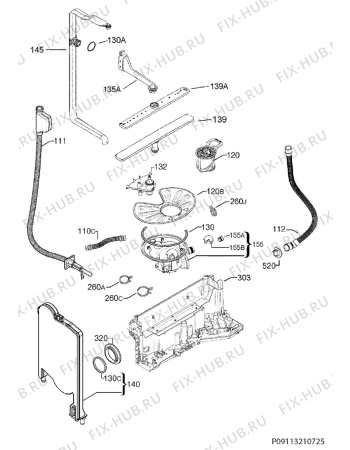 Взрыв-схема посудомоечной машины Ikea MEDELSTOR 80385800 - Схема узла Hydraulic System 272