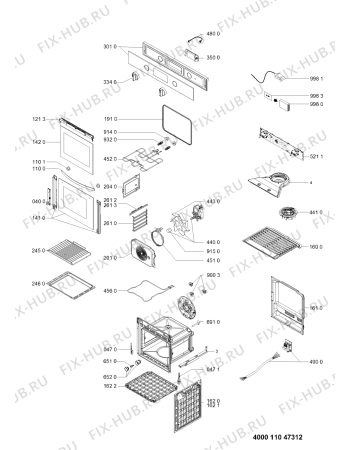 Схема №1 IFW 4841 C BL UK с изображением Всякое для духового шкафа Whirlpool 481011047314