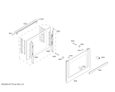 Схема №5 HBB42C350E с изображением Передняя часть корпуса для электропечи Bosch 00672885