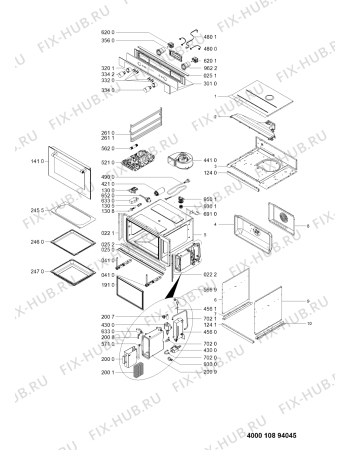 Схема №1 ESTM 8145/IXL с изображением Дисплей для плиты (духовки) Whirlpool 481010815329