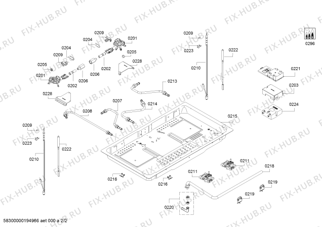 Схема №2 ER77F251MX с изображением Наклейка для духового шкафа Siemens 10001914