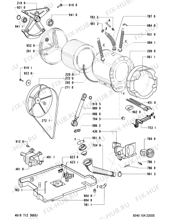 Схема №2 WA 2581/WS-GB с изображением Другое для стиралки Whirlpool 481246279642