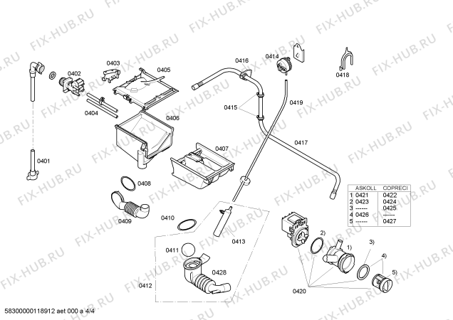 Взрыв-схема стиральной машины Siemens WM11E46SBC - Схема узла 04