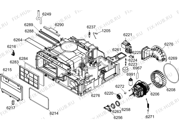 Взрыв-схема стиральной машины Nortec ECSIDROSBT7HP (488916, TD70.CHP) - Схема узла 03