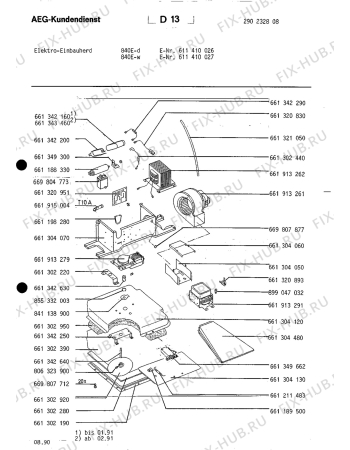 Взрыв-схема плиты (духовки) Aeg 840 E D - Схема узла Section5