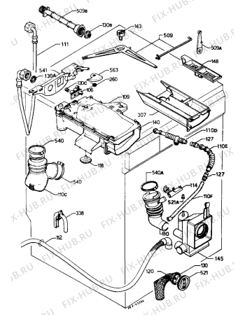 Взрыв-схема стиральной машины Zanussi ZF1245CJ - Схема узла Water equipment