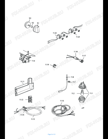 Схема №6 TEX 664 A с изображением Элемент корпуса для электропечи DELONGHI 35C6N03SD3