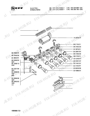 Взрыв-схема плиты (духовки) Neff 195305785 GB-1077.23LHCSG-7 - Схема узла 03