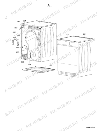 Схема №11 TRW 6070 LI BK с изображением Уплотнитель (прокладка) для стиралки Whirlpool 480112100895