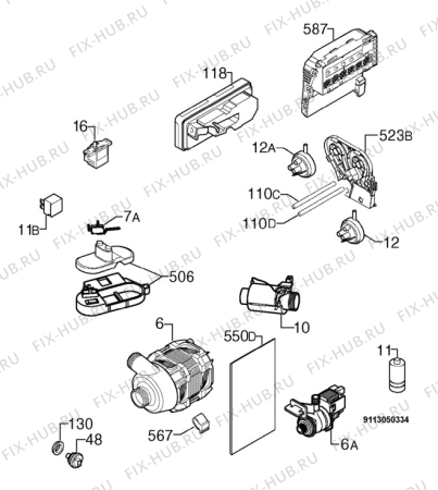 Взрыв-схема посудомоечной машины Privileg 00502862_11275 - Схема узла Electrical equipment 268