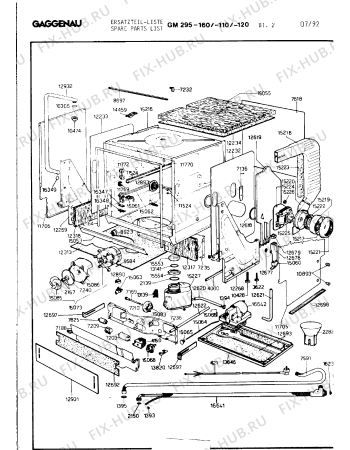 Схема №10 GM295110 с изображением Панель для посудомоечной машины Bosch 00294229