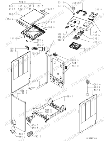 Схема №2 MVTF601HCCIS с изображением Блок управления для стиралки Whirlpool 488000520402