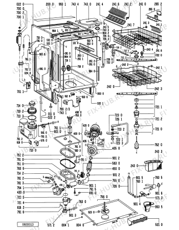 Схема №2 ADP 9516 BL с изображением Микромодуль для посудомоечной машины Whirlpool 481221838005