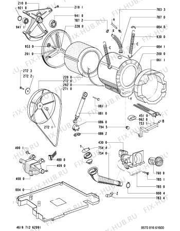 Схема №2 AWM 8163/2-NORDIC с изображением Рукоятка для стиралки Whirlpool 481249878245