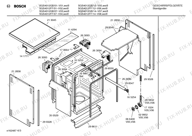 Схема №6 SGS4012FF с изображением Инструкция по эксплуатации для посудомойки Bosch 00521283