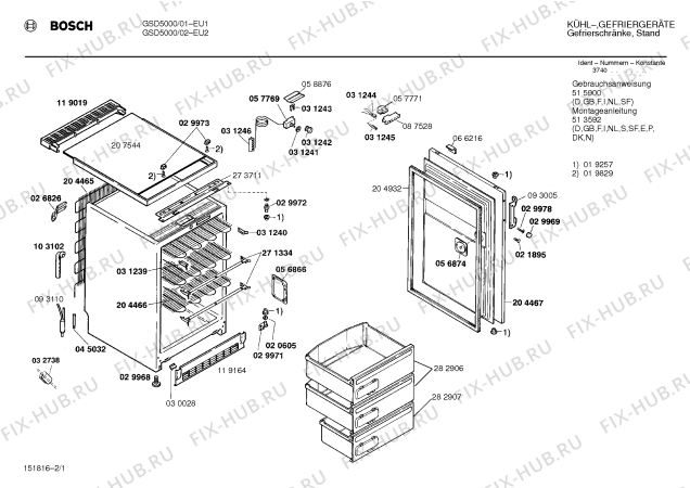 Схема №2 GSD5000 с изображением Шильдик для холодильной камеры Bosch 00066216
