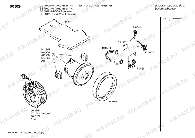 Схема №3 BSF1016 ULTRA 10 с изображением Кнопка для электропылесоса Bosch 00265955