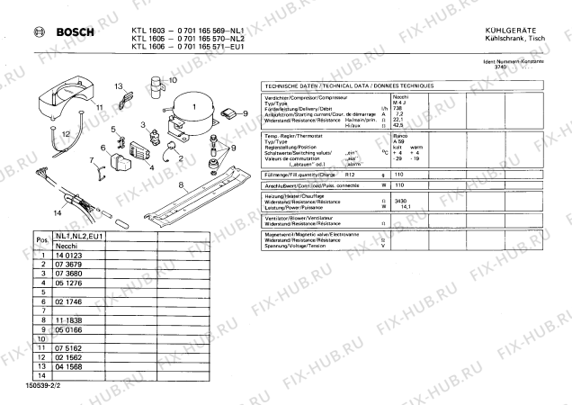 Взрыв-схема холодильника Bosch 0701165569 KTL1603 - Схема узла 02