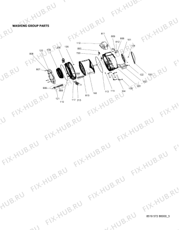 Схема №7 LOS 7010 с изображением Фиксатор для стиралки Whirlpool 482000023693