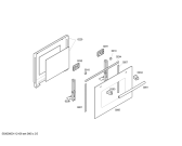Схема №5 HBN131160B с изображением Передняя часть корпуса для духового шкафа Bosch 00442847