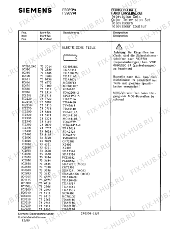 Схема №11 FS979W4 с изображением Модуль управления для жк-телевизора Siemens 00755858