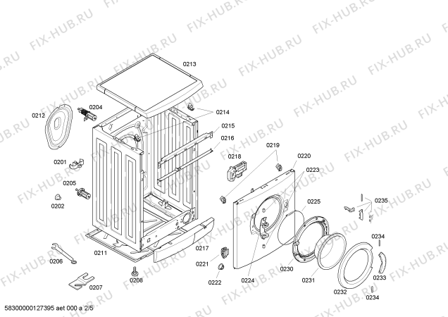 Схема №5 WAE28240 Classixx 6 с изображением Панель управления для стиралки Bosch 00667396