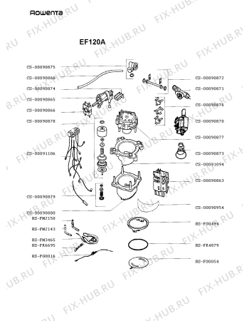 Взрыв-схема кофеварки (кофемашины) Rowenta EF120A - Схема узла EF120A__.AT2