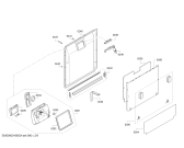 Схема №6 JS04VN94 с изображением Передняя панель для электропосудомоечной машины Bosch 00742875