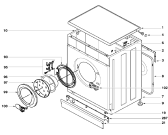 Схема №1 KWDI63113 (301955, LS6E) с изображением Ручка (крючок) люка для стиральной машины Gorenje 404666