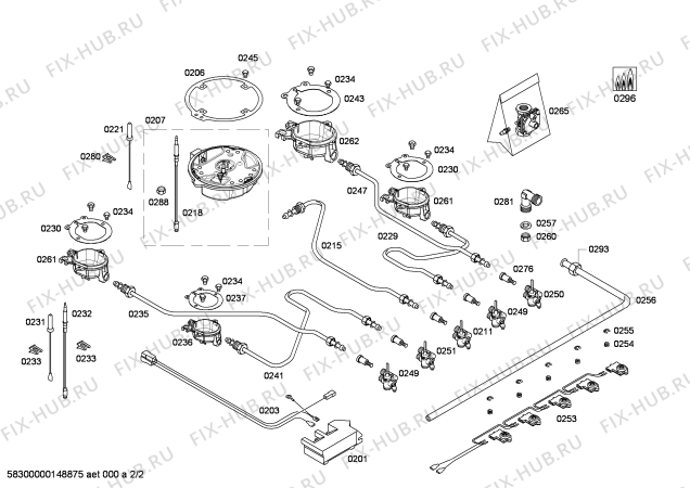 Взрыв-схема плиты (духовки) Bosch PCQ715B90A ENC.PCQ715B90A 4G+1W BO70F IH5 - Схема узла 02