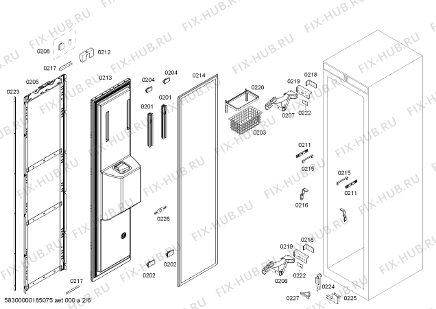 Схема №6 FID18MIEL1 F 1471 SF с изображением Плата для холодильника Bosch 00770884