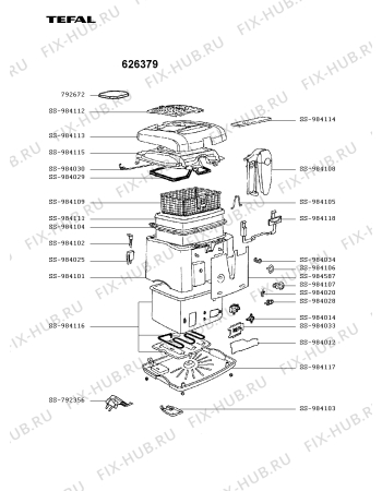 Схема №1 629971 с изображением Запчасть для электрофритюрницы Seb SS-984104