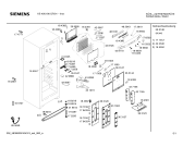 Схема №3 KS40U191GR с изображением Дверь морозильной камеры для холодильника Siemens 00241651