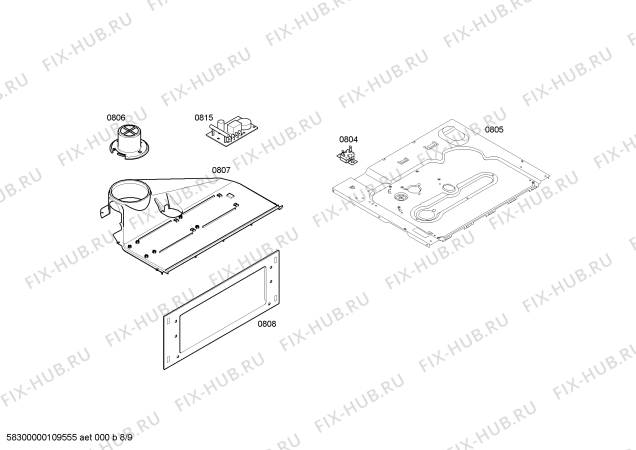 Схема №9 U1422B0GB с изображением Переключатель режимов для плиты (духовки) Bosch 00600387