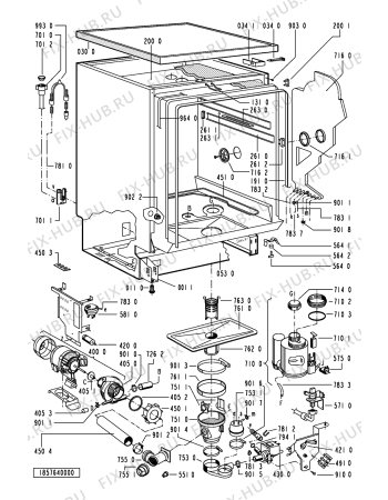 Схема №3 ADL 831 WH с изображением Обшивка для посудомоечной машины Whirlpool 481945319879