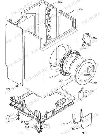 Взрыв-схема стиральной машины Zanker CLASSIC5080 - Схема узла Cabinet + armatures