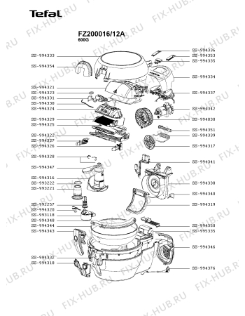 Схема №1 FZ200016/12B с изображением Крышечка для электротостера Tefal SS-994354