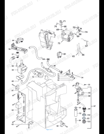 Схема №3 MAGNIFICA ESAM 04.320.S S11 с изображением Панель для кофеварки (кофемашины) DELONGHI 7313222171
