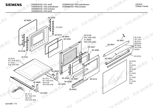 Схема №7 HE89040 с изображением Краткая инструкция для духового шкафа Siemens 00517127