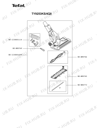 Взрыв-схема пылесоса Tefal TY9253KS/4Q0 - Схема узла IP005970.6P3