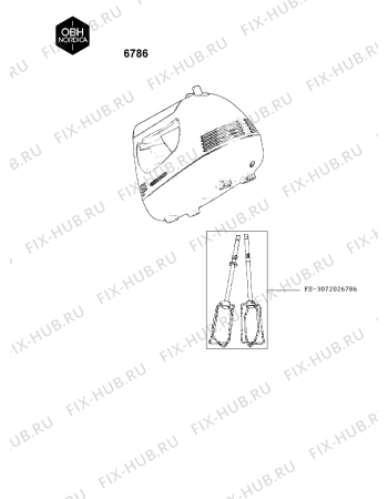 Схема №1 6786 с изображением Мутовка для электроблендера Seb FS-3072026786