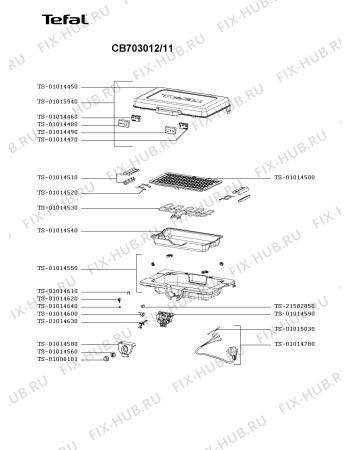 Схема №2 BG703012/11A с изображением Держатель для электрогриля Tefal TS-01014660