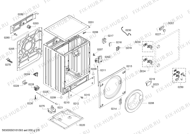 Схема №5 V6540X0 с изображением Охладитель для стиральной машины Siemens 00708620