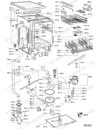 Схема №2 GSF PRESTIGE 8 PC с изображением Панель для посудомойки Whirlpool 480140100524
