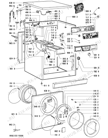 Схема №2 AWO3561 (F092620) с изображением Наставление для стиралки Indesit C00370336